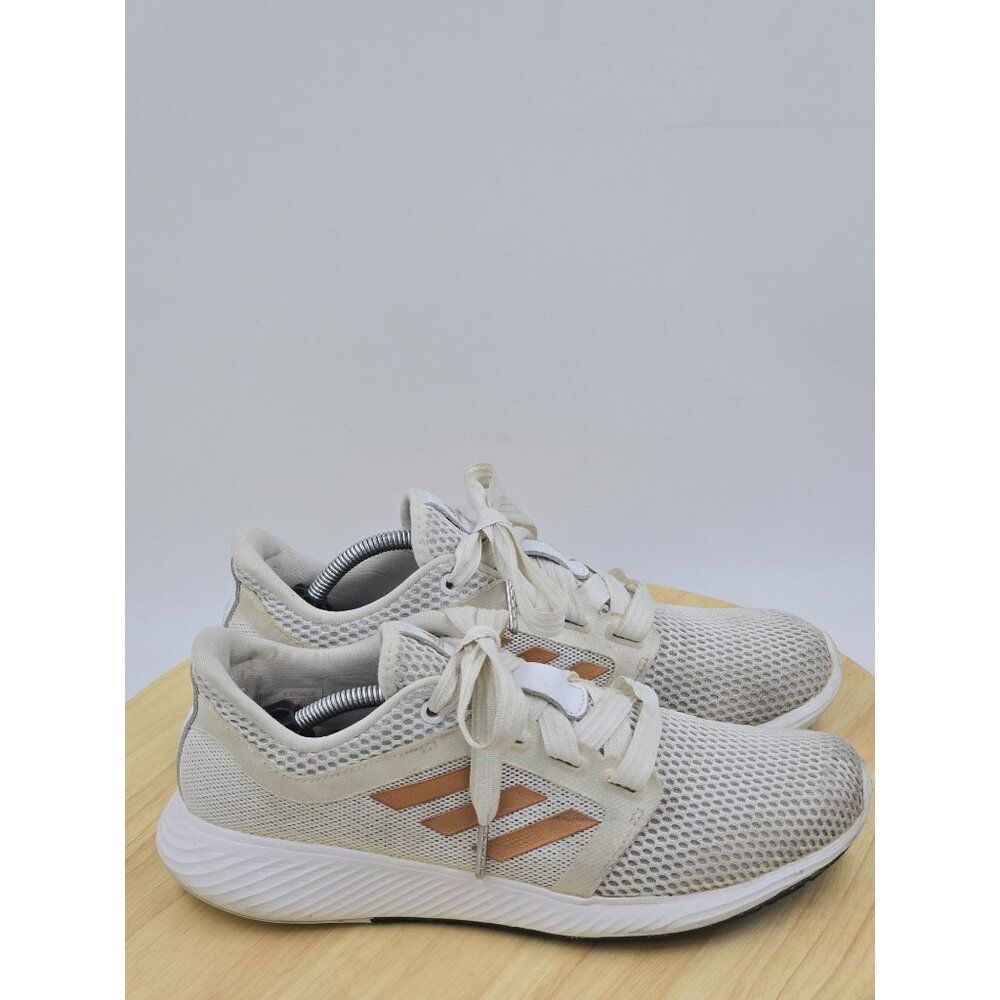 Adidas Eg1286 Women’s Sz 9 Edge Lux 3 White Mesh Lace Up Comfort Running Sneaker